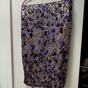 Eloquii sequin long pencil skirt